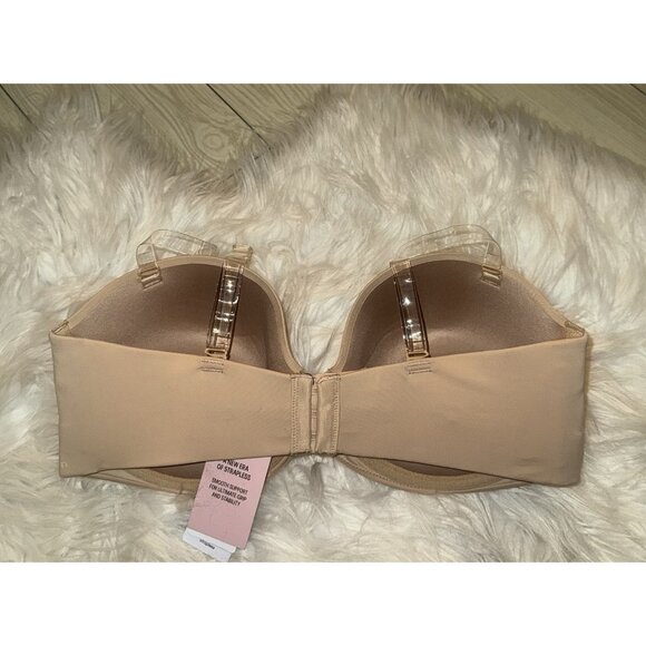 Calvin Klein Womens Perfectly Fit Strapless Push Up Bra 36D QF5677 Beige New - Picture 4 of 6